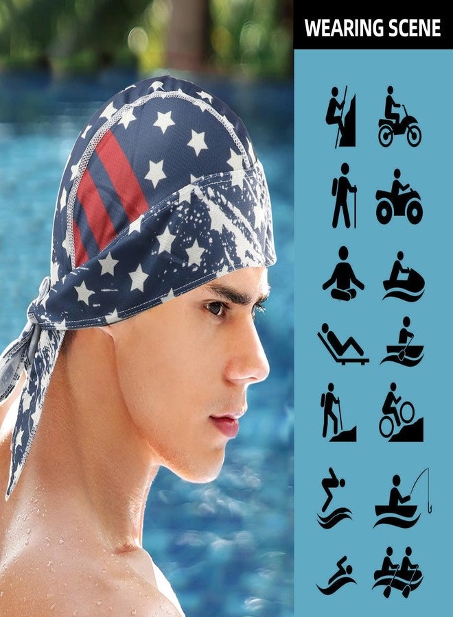Sdfvsdg 8 Pack Do Rag Skull Caps for Men Cap Bandana Hat Sweat Wicking Cooling Helmet Liner Cycling Beanie Head Wraps Rag Multicoloured - Image 5